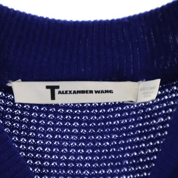 アレキサンダーワン 半袖 ニット ワンピース XS 青 alexanderwang