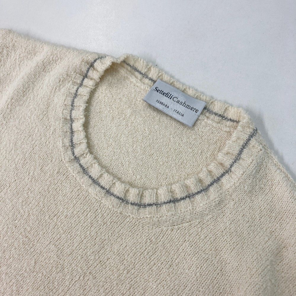 settefili cashmere セッテフィーリ カシミア 半袖 ニット ホワイト系 
