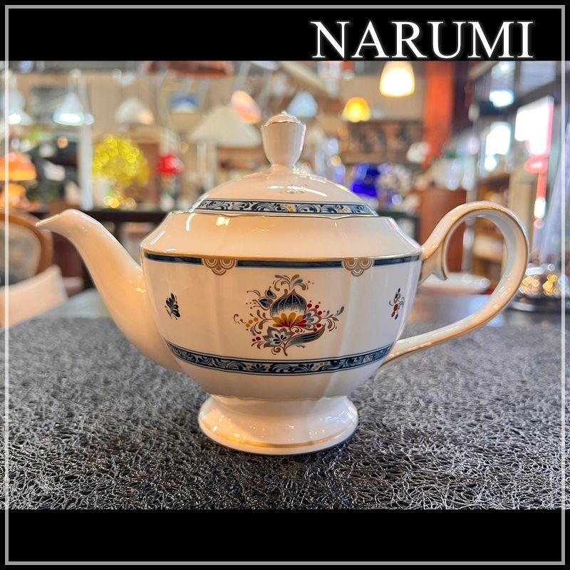 廃盤 ナルミ シャリラムーン ティーポット 花柄 NARUMI 繊細 フラワー