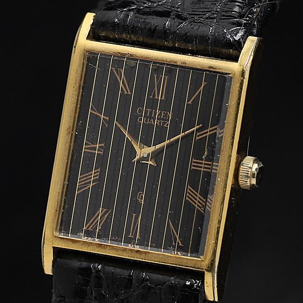 Citizen シチズン 腕時計 シチズン QZ 4-101243 黒文字盤 スクエア レディース腕時計