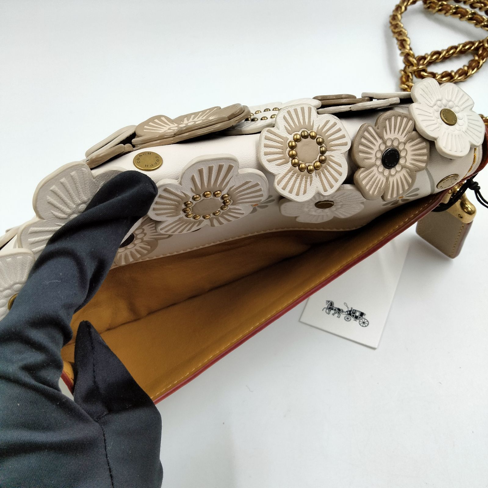 ◯✨コーチ✨ ショルダーバッグ ティー ローズ アップリケ ディンキー