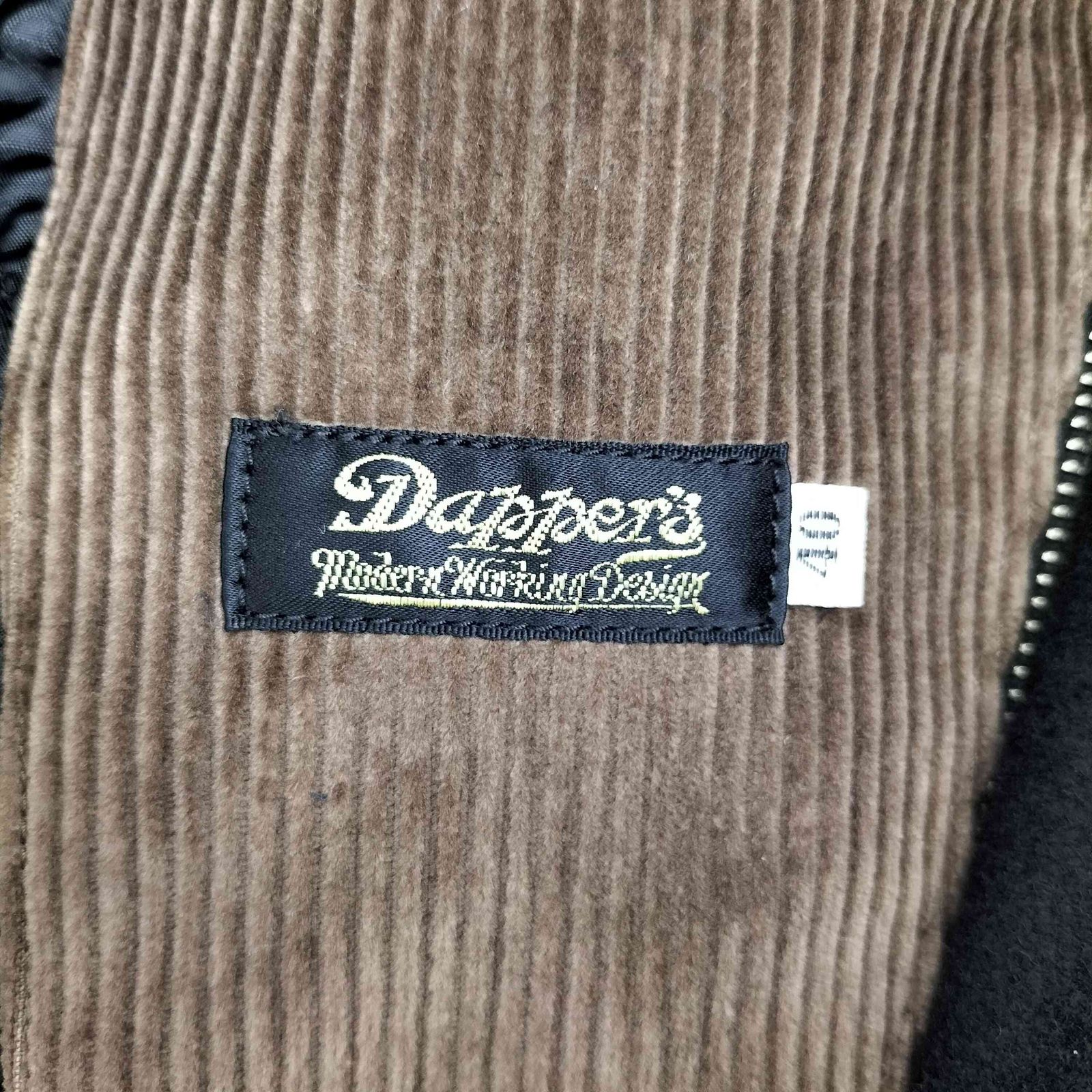 ダッパーズ DAPPERS 襟裏コーデュロイ 裏地キルティング ウール ダブル