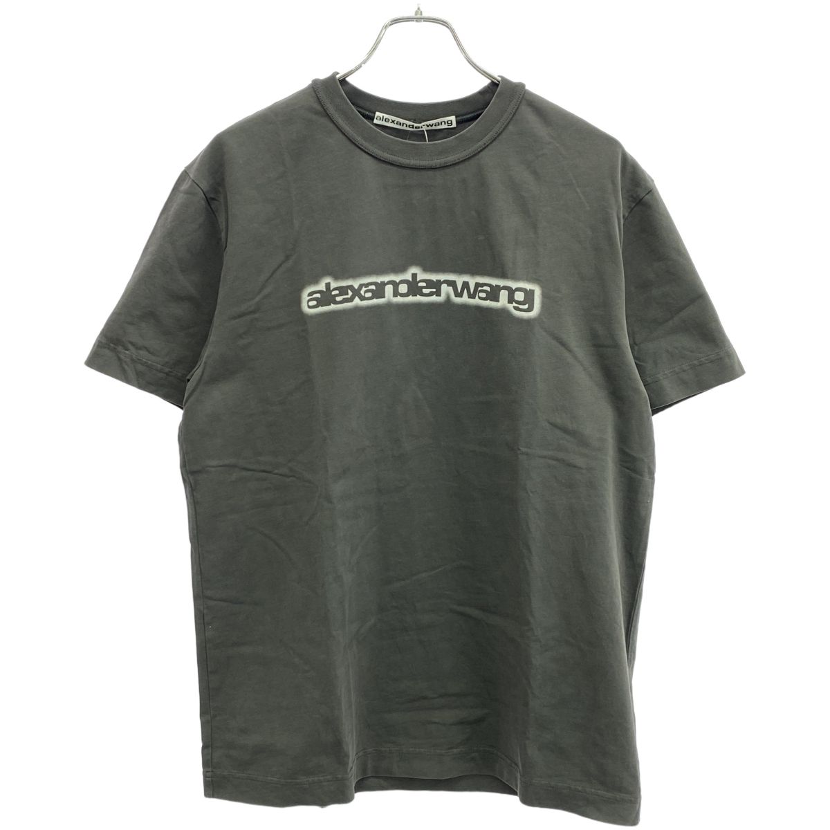 Alexander Wang - ALEXANDER WANG アレキサンダーワン 23AW COTTON JERSEY HALOPRINT T-SHIRT コットンジャージーロゴプリントTシャツ UCC2241692 グレー S ALEXANDER WANG アレキサンダーワン 23AW COTTON JERSEY
