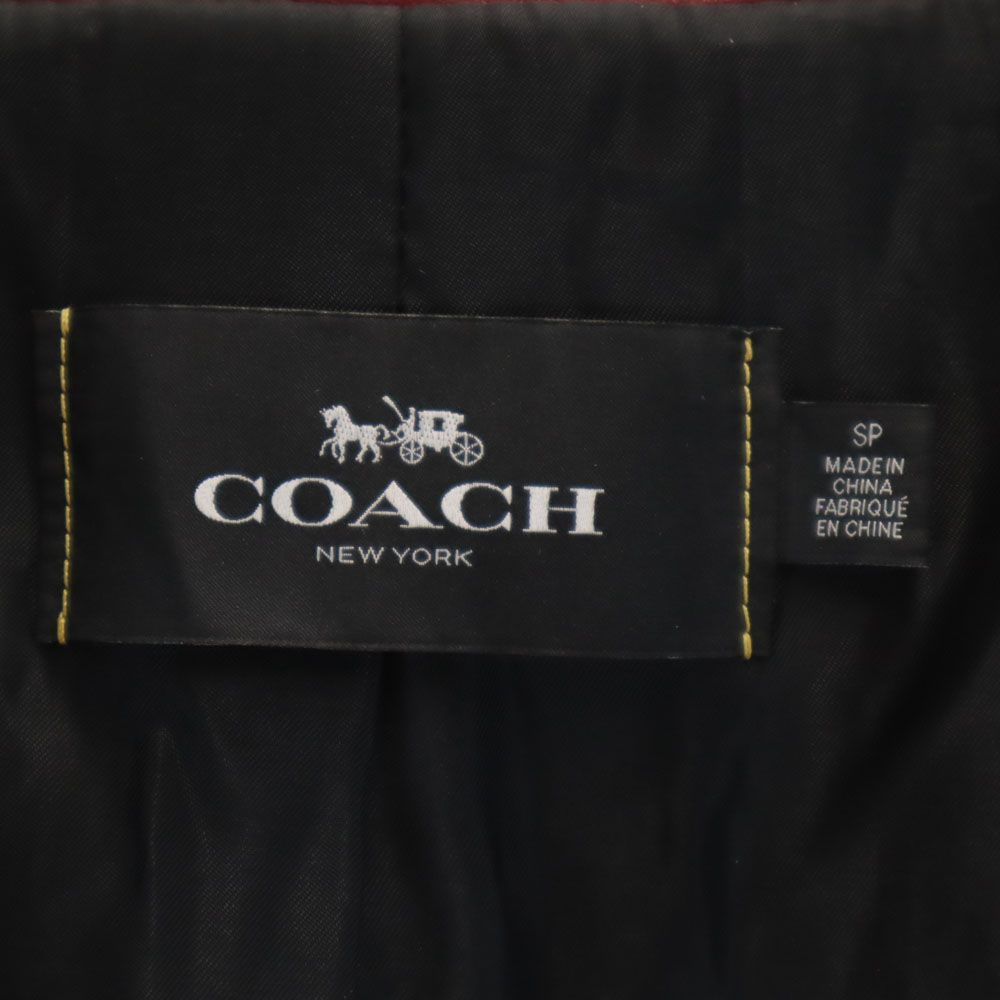 COACH コーチ F33830 ダブルライダースジャケット S レッド レザー