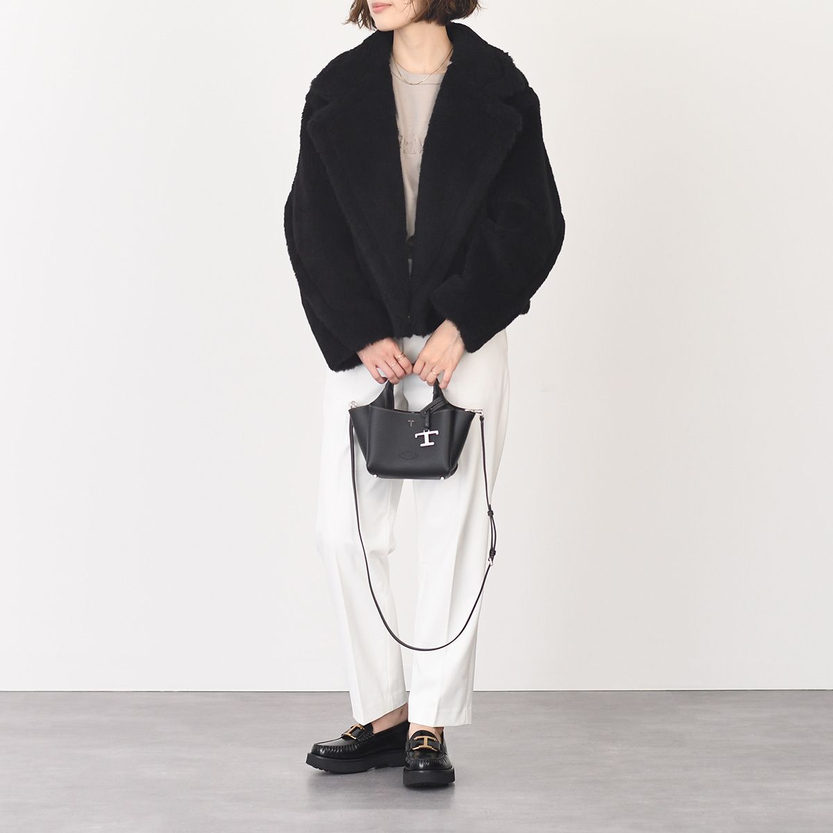 MaxMara モヘア アルパカ ウール 女優襟 リボンベルト Aライン コート Max Mara - 新品同様☆マックスマーラ ベルテットコートの通販