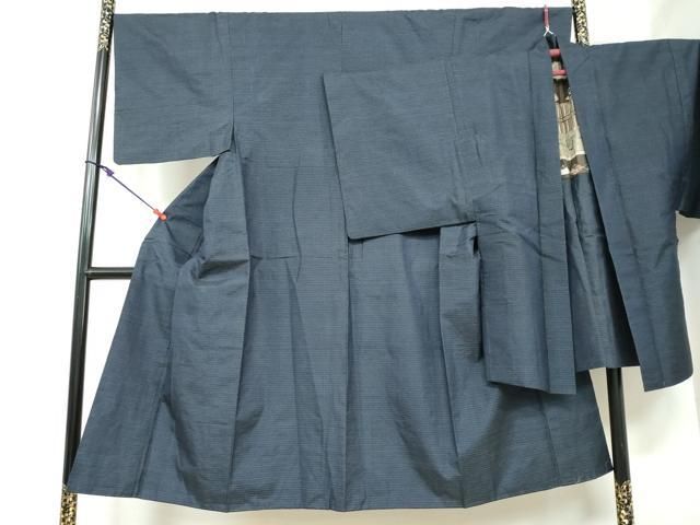 平和屋着物●男性 本場大島紬 アンサンブル 長羽織 80亀甲 総詰め 正絹 DAAY5384ud