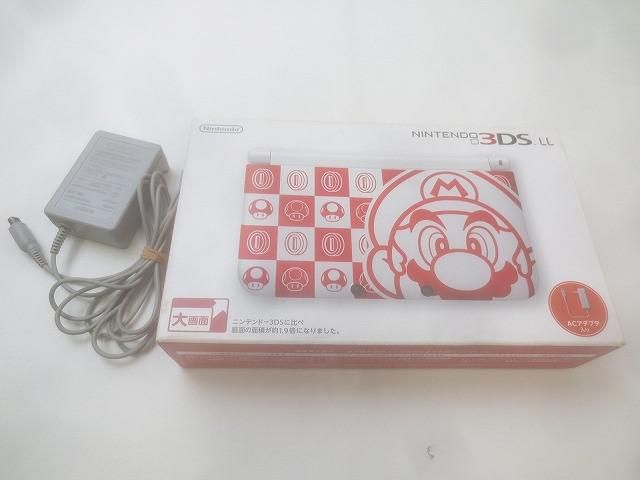 品 ゲーム ニンテンドー3DS LL 本体 SPR-001 マリオホワイト 動作品 箱 周辺機器付き