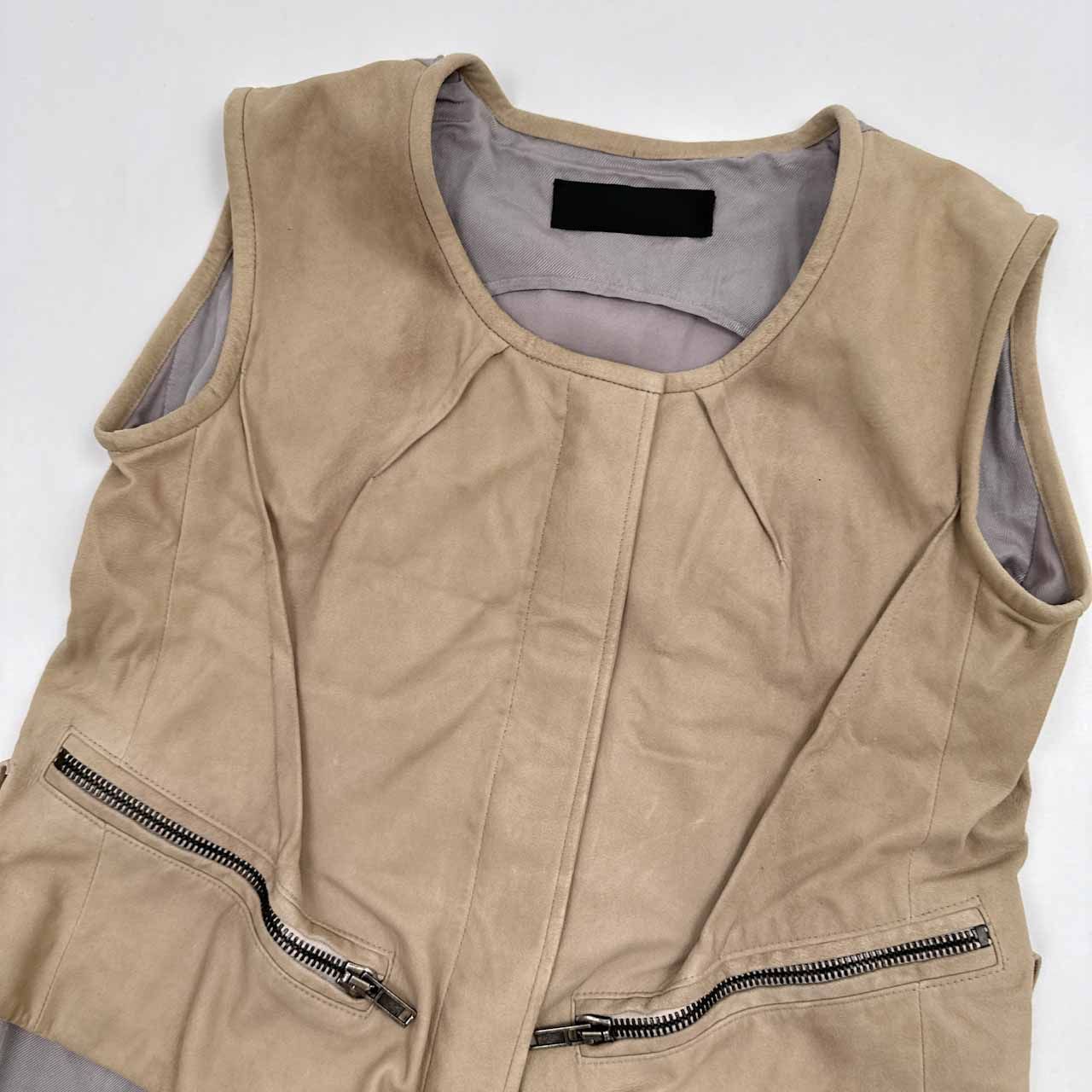 イタリア製 HAIDER ACKERMANN 本革 レイヤード デザイン ジップ