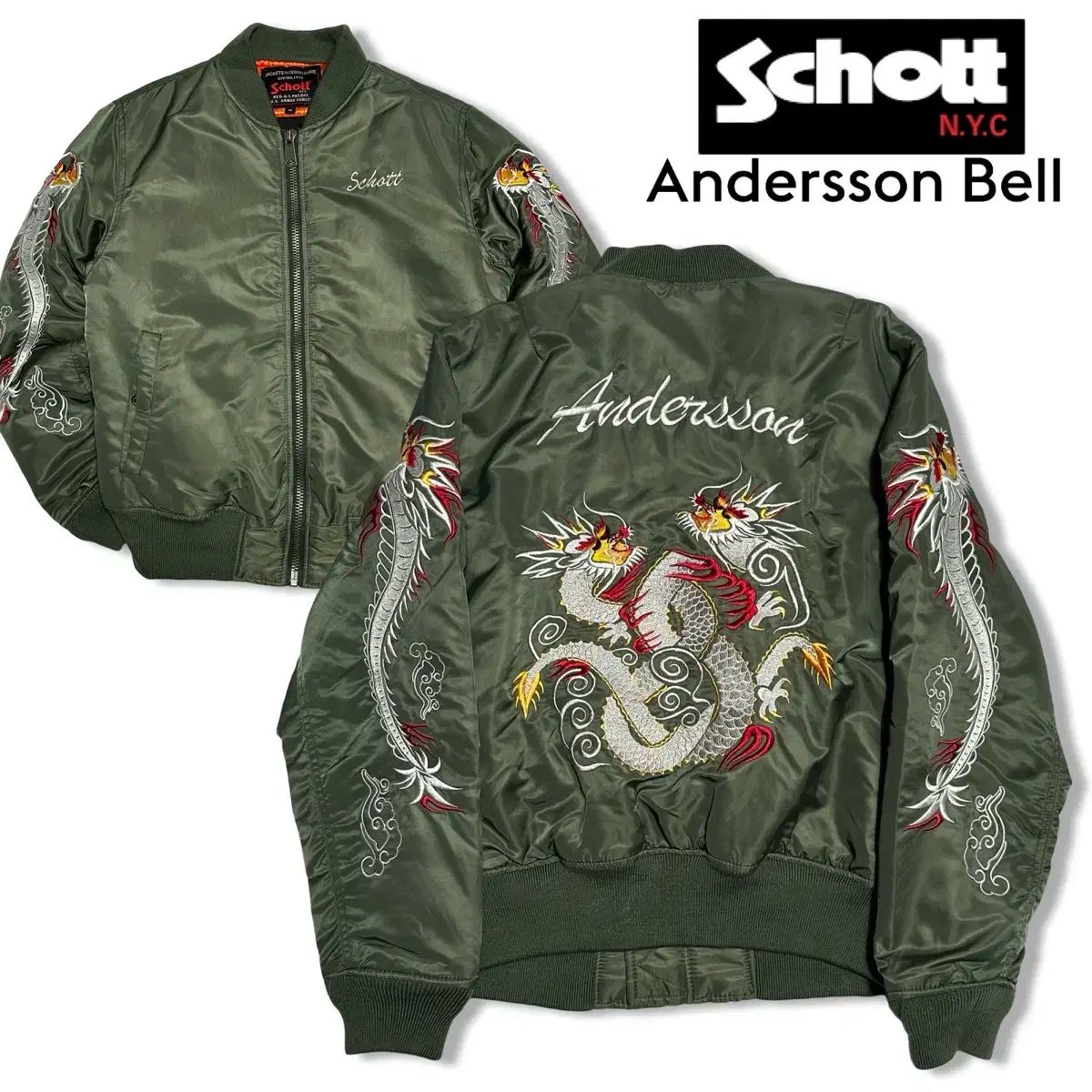 【雷市場（ポンジャン）商品韓国直送】 M Andersson Bell(アンダースンベル) x ショート コラボ Ma ー 1 MA-1ジャンパー
