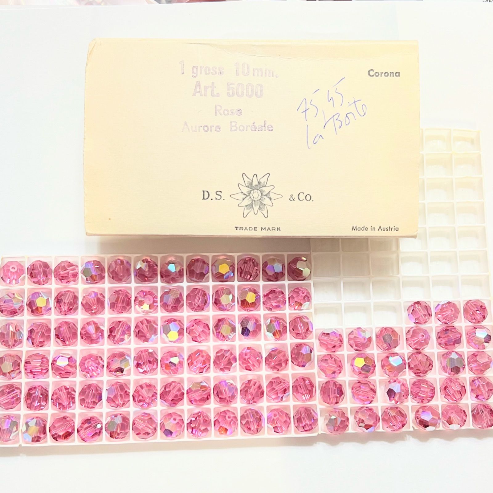 Art5000 ローズAB 13mm 27個　ヴィンテージスワロフスキー120 ヴィンテージ ローズAB - 70s Art 30ヶ入