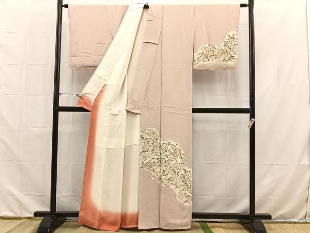 平和屋着物○訪問着 作家物 辻が花 暈し染め 鬼しぼ縮緬 ロング丈 正絹