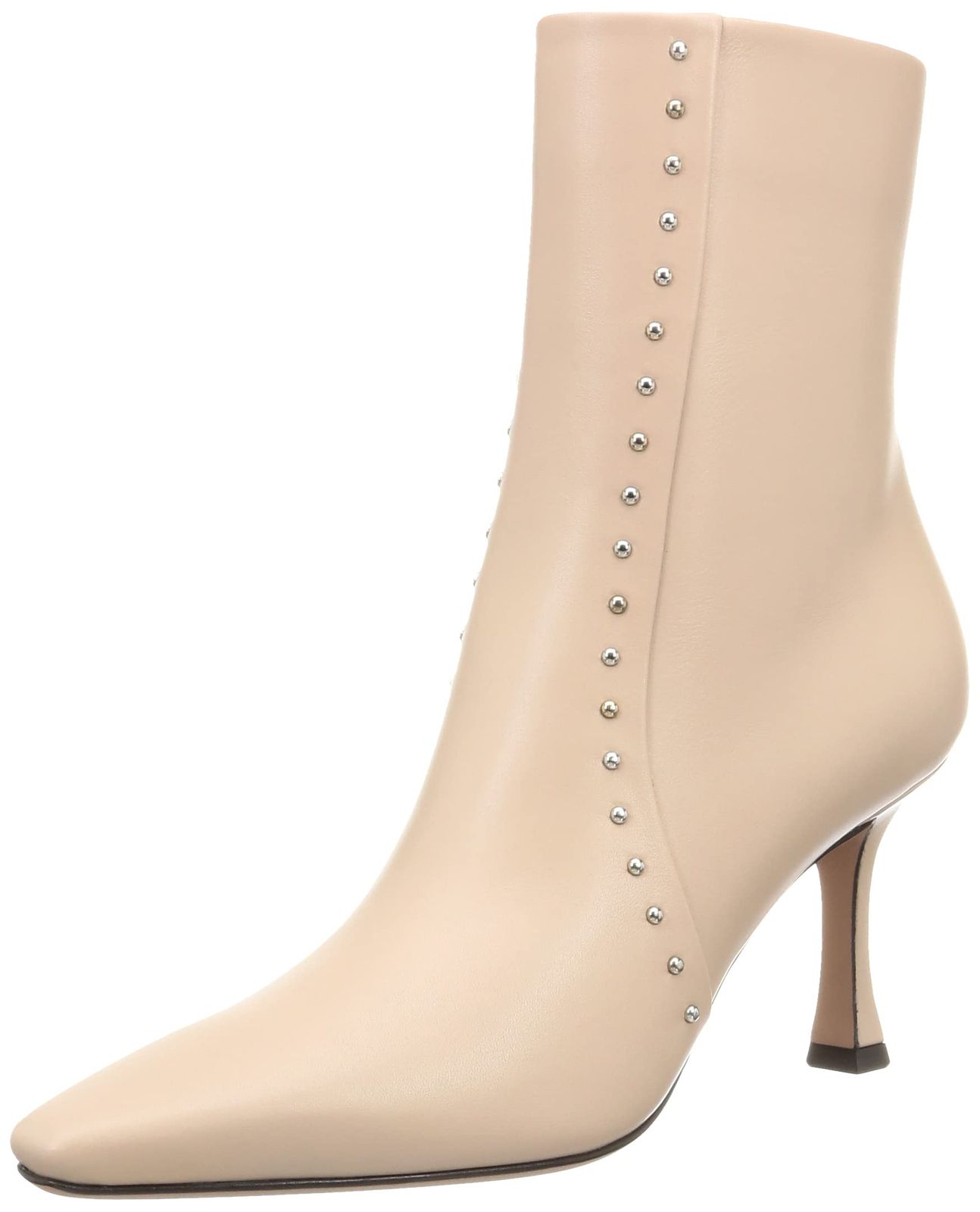 ペリーコ アンクルブーツ 7581 VENERE80 SEMI SQUARE TOE STUDS SHORT BOOTS 8cm ビスク