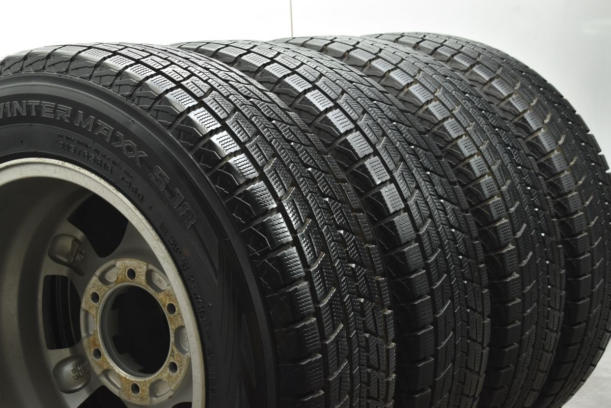 【程度良好品】ハイエース 等に 社外 16in 7J +35 ダンロップ ウィンターマックス SJ8 215/65R16 レジアス NV200 キャラバン 送料無料