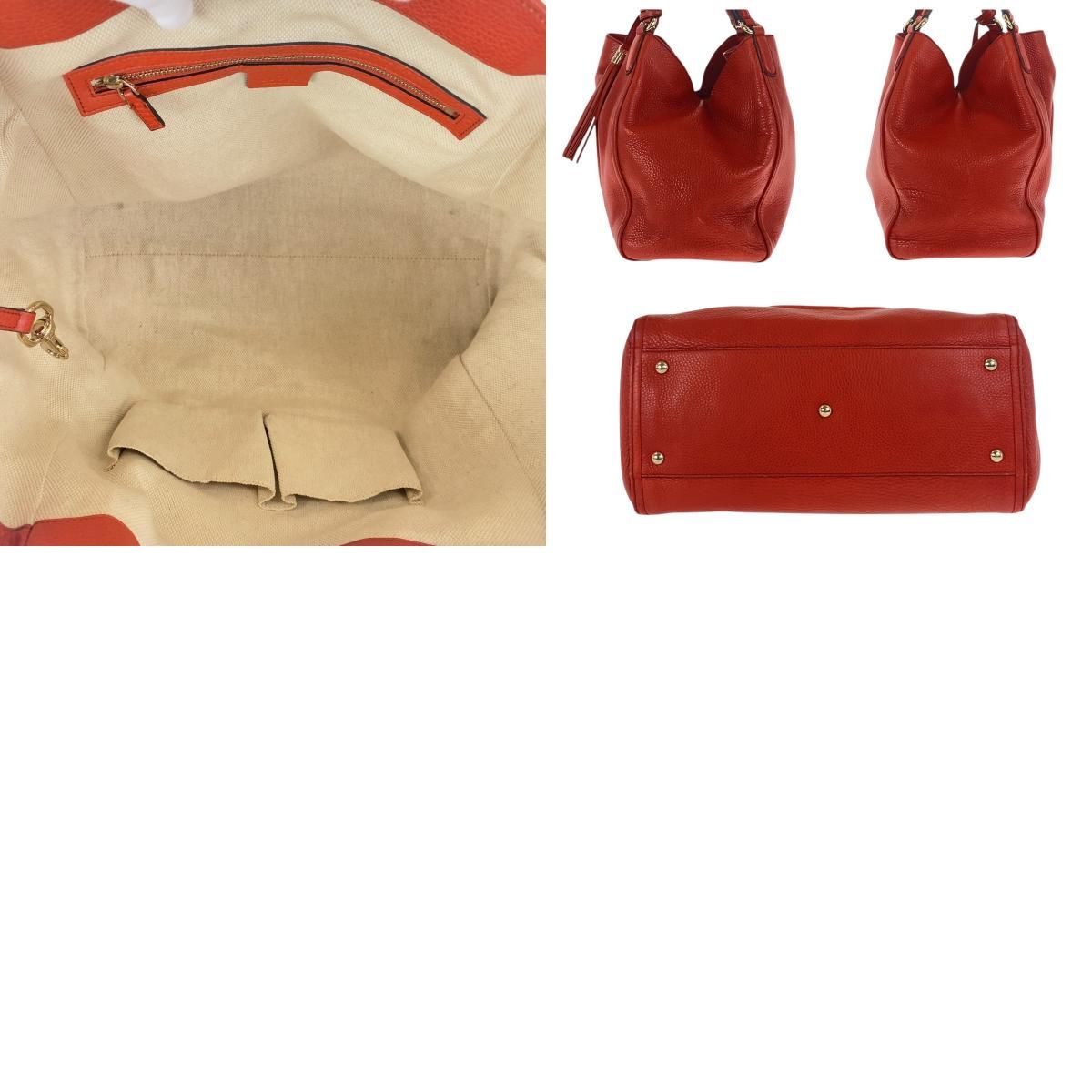 GUCCI グッチ ソーホー レッド オレンジ ゴールド金具 レザー 282309 