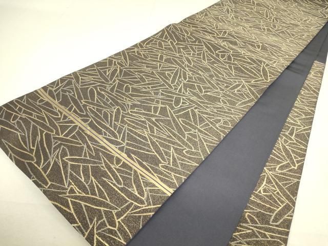 平和屋着物○西陣 川島織物 六通柄 本袋帯 草花吉祥文 金