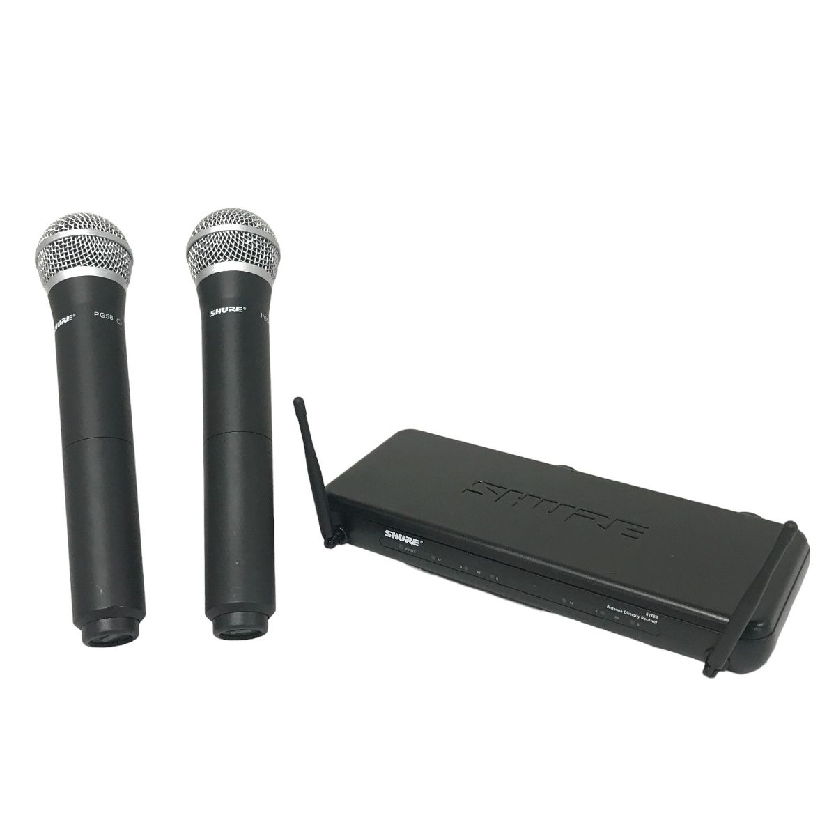 SHURE SVX88 ワイヤレス受信機 SVX2 JB1 マイク 2本セット オーディオ 音響 機材 シュアー F8882377