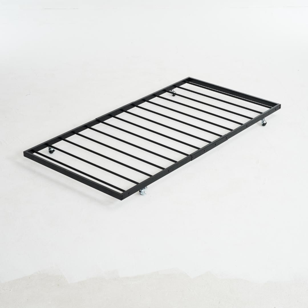 195-97cm　パイプベッド シングル 収納 北欧風 子供部屋 送料無料SDG ブラック 195*97cm パイプベッド シングル 収納 北欧風 子供部屋