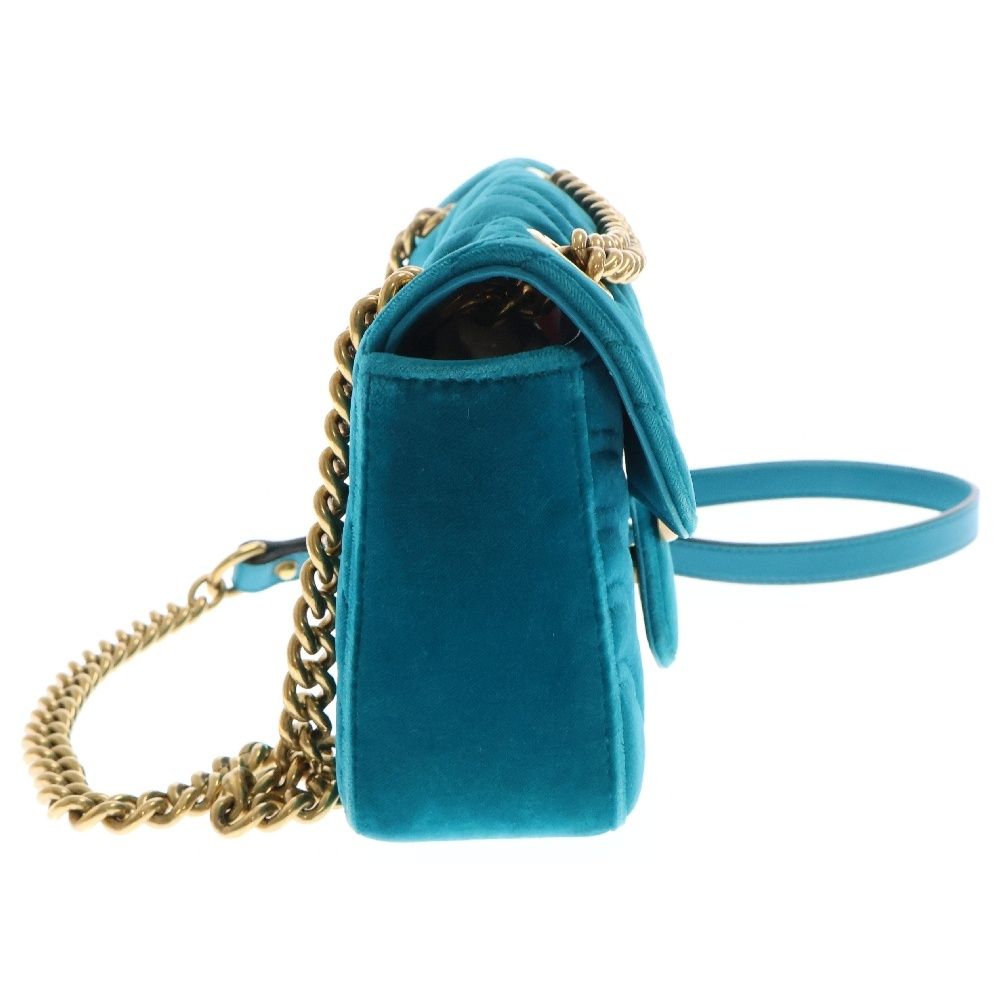 GUCCI (グッチ) GGマーモント ベロア チェーンショルダーバッグ GUCCI (グッチ) GGマーモント ベロア チェーンショルダーバッグ