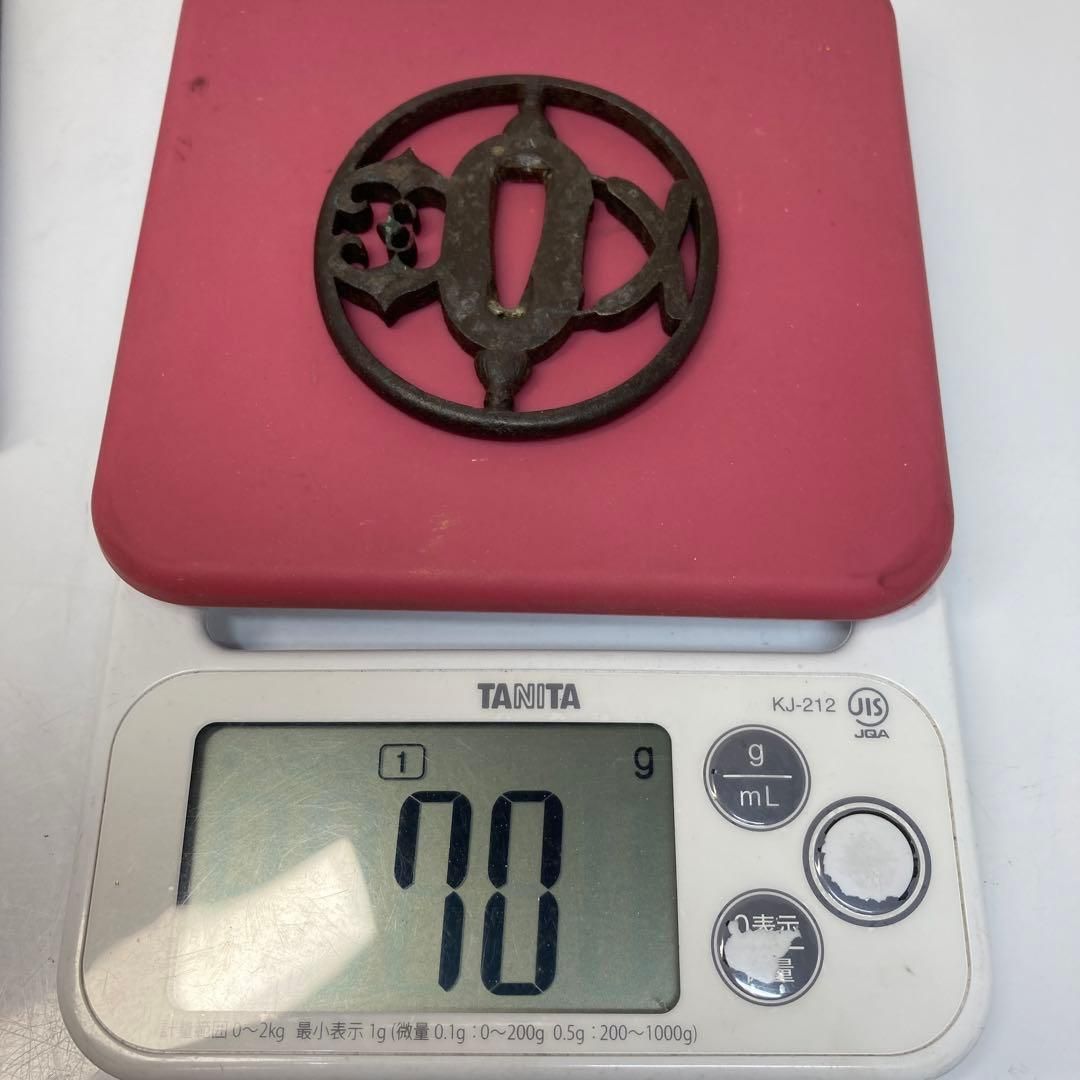 江戸期 鉄地 透つば 象嵌つば 手入れセット トヒニサ 東さ6