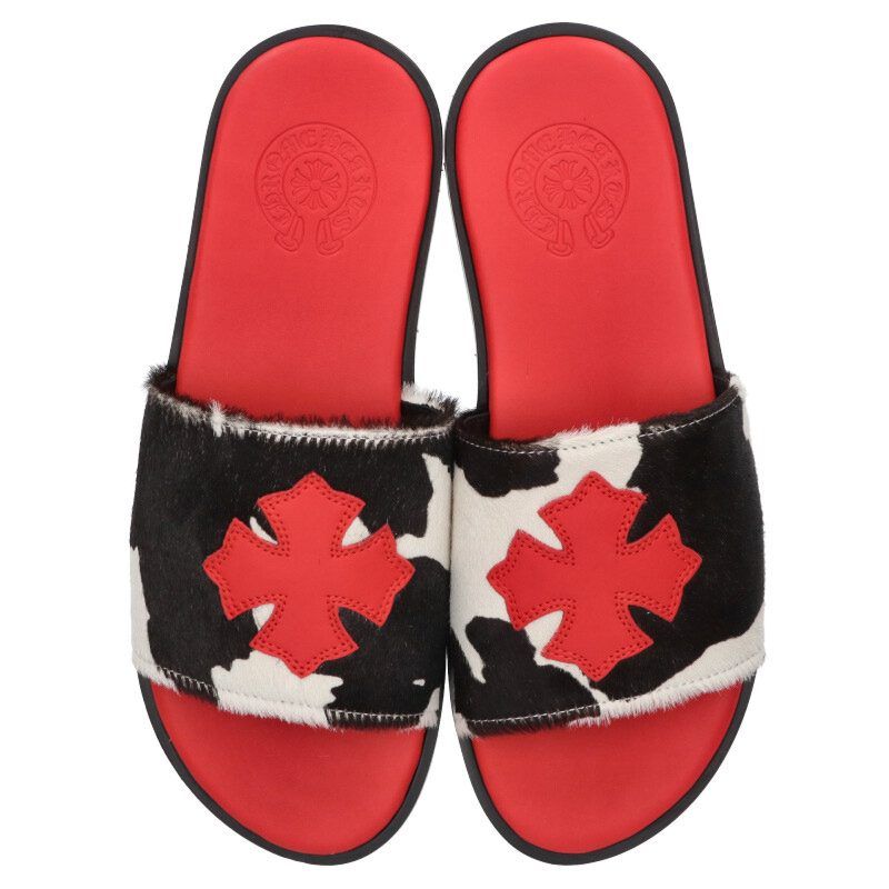  クロムハーツ CH SLIDE LEATHER ハラコレザーサンダル メンズ 40 サンダル 靴