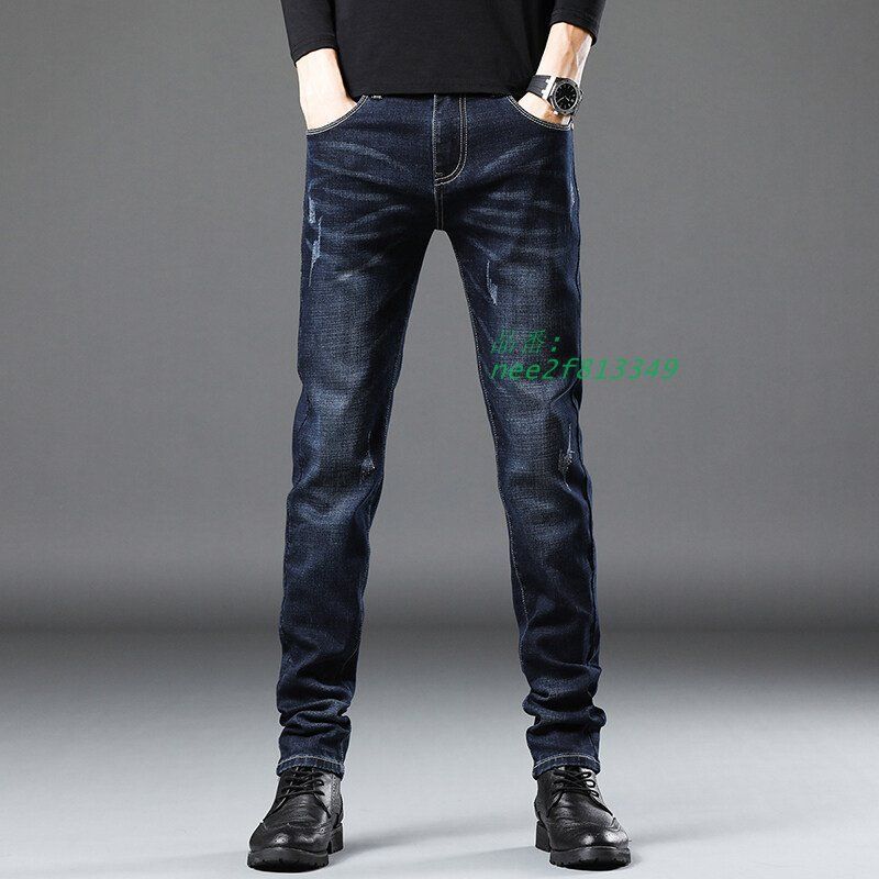 デニムパンツ メンズ スキニー ストレッチ デニム スリムストレート ジーンズ ボ秋冬 細身 クカジュアル ロング  nee2f813349