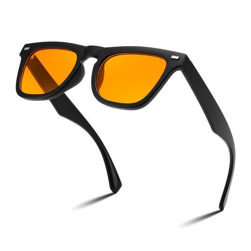 [FEISEDY]ブルーライトカットメガネ伊達メガネゲーム用メガネゲーミングメガネ紫外線カットUVカット眼鏡度なしイエローレンズおしゃれpcメガネパソコン用メガネ夜間釣る運転軽量メンズ…