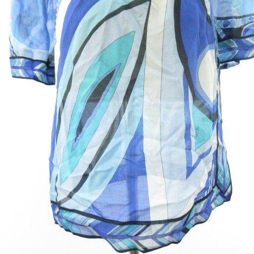 エミリオプッチ EMILIO PUCCI 美品 金釦 チュニック シャツ ブラウス  