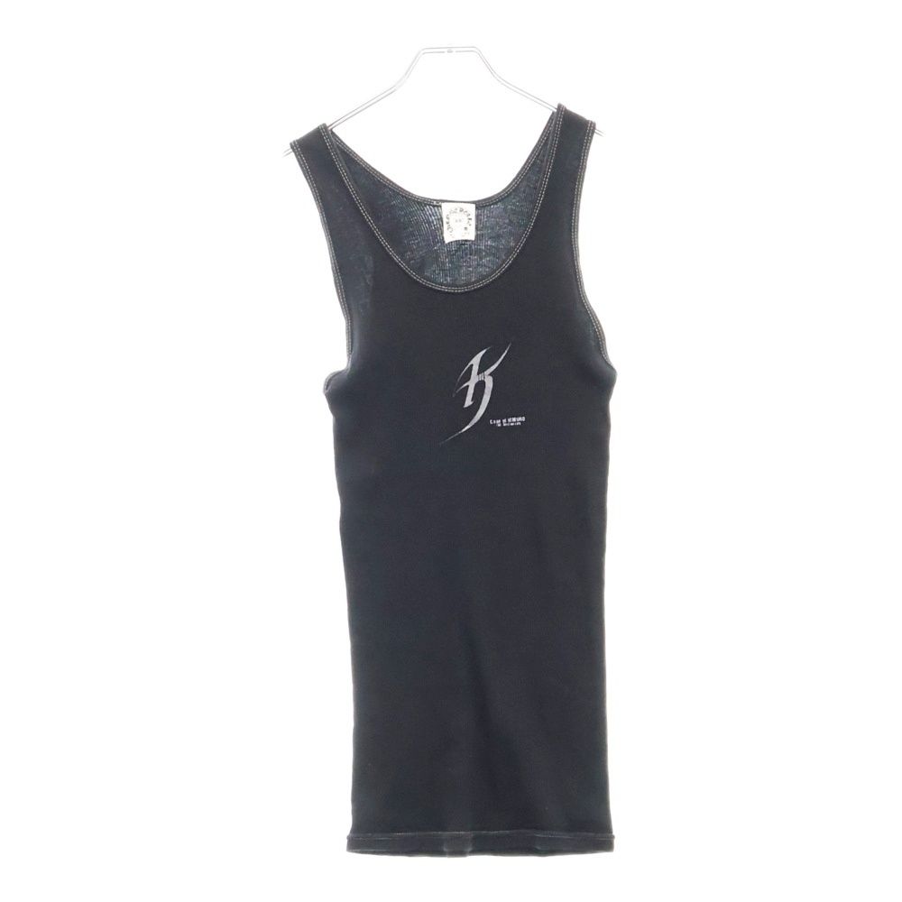CHROME HEARTS クロムハーツ OLD × KYOSUKE HIMURO 15th Anniversary Special LIVE 氷室京介 ロゴプリント リブタンクトップ ノースリーブカットソー ブラック