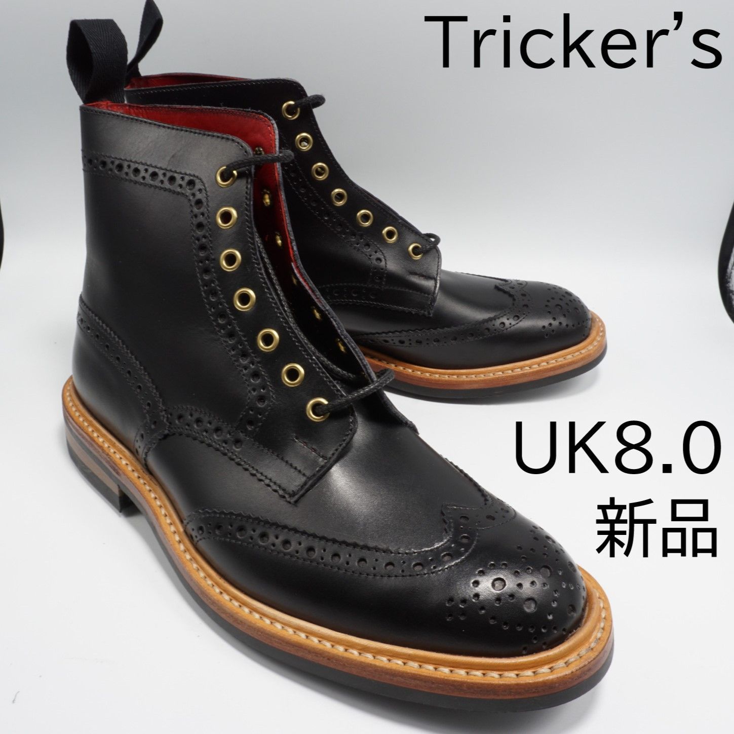 訳あり】トリッカーズ カントリーブーツ ブラックボックスカーフ 訳あり】トリッカーズ カントリーブーツ ブラックボックスカーフ
