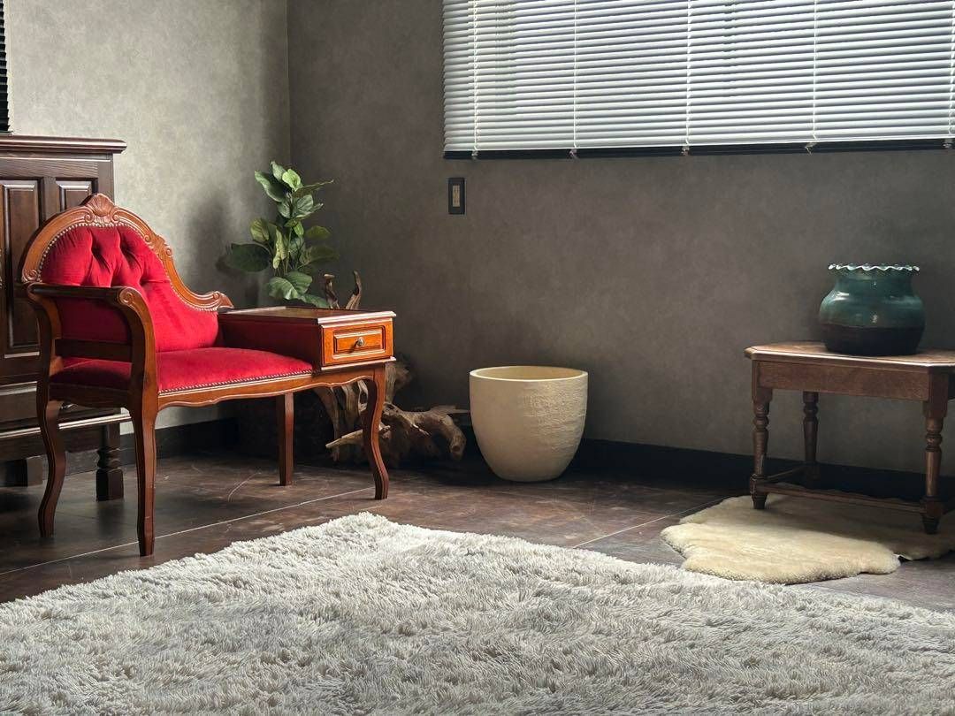 アンティーク ビンテージ クラシック 木彫 猫脚 レッド テレフォン