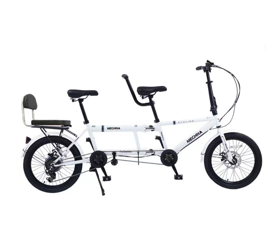 人気推薦二人乗りみタンデム自転車 二人で乗れる 20インチ メカニカルディスクブレーキ オリジナルタンデム専用フレーム シマノ7速コンポ タンデムカテゴリー提案モデル