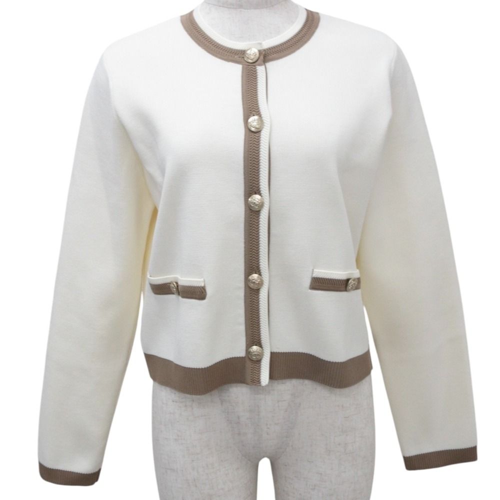 ジャスグリッティー 配色 クルーカーデアンサンブル ニット 今期