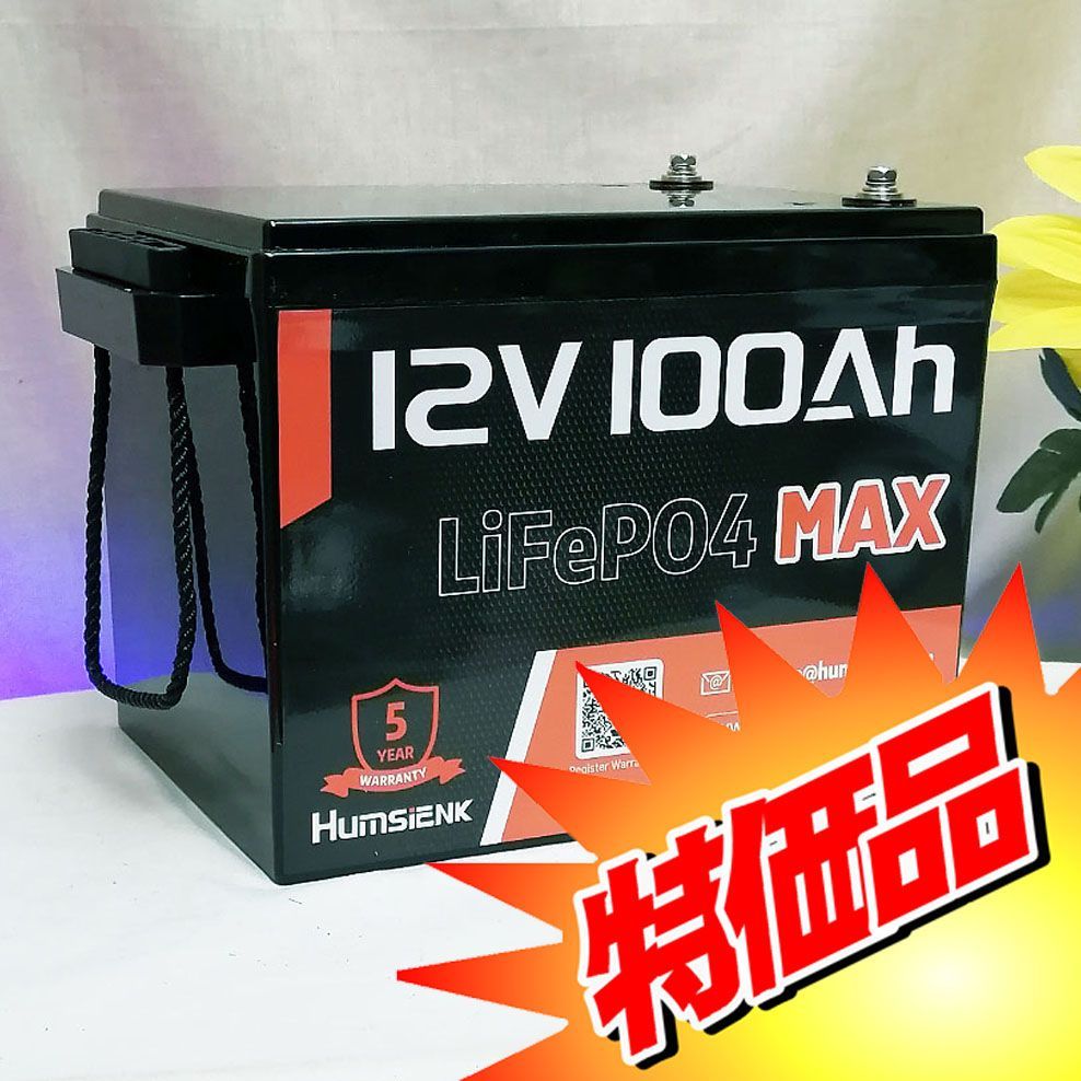 リン酸リチウムバッテリー 12V 100AH LiFeP04