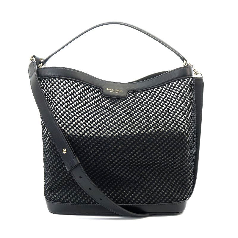 ARMANI ブラック トートバッグ EMPORIO ARMANI トートバッグ