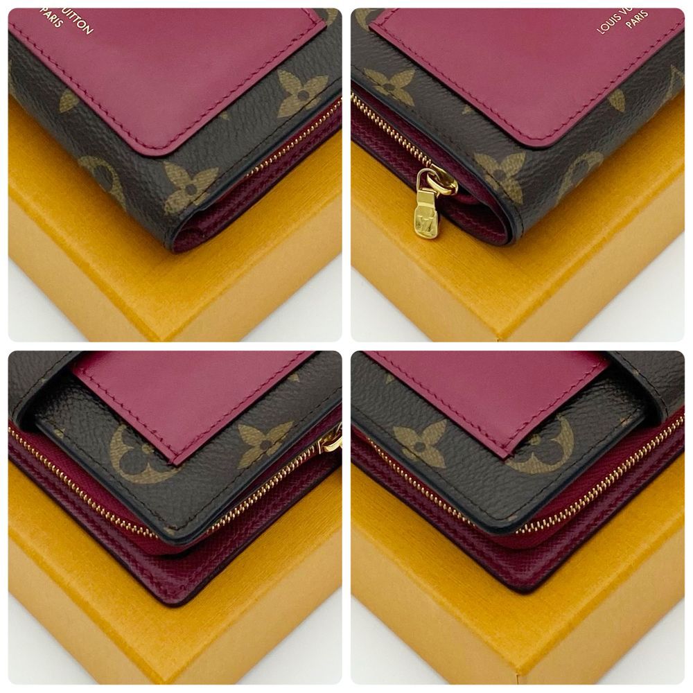 【極美品】ルイヴィトン ポルトフォイユ ジュリエット フューシャ モノグラム ルイヴィトン 折財布 モノグラム フューシャ ポルトフォイユ