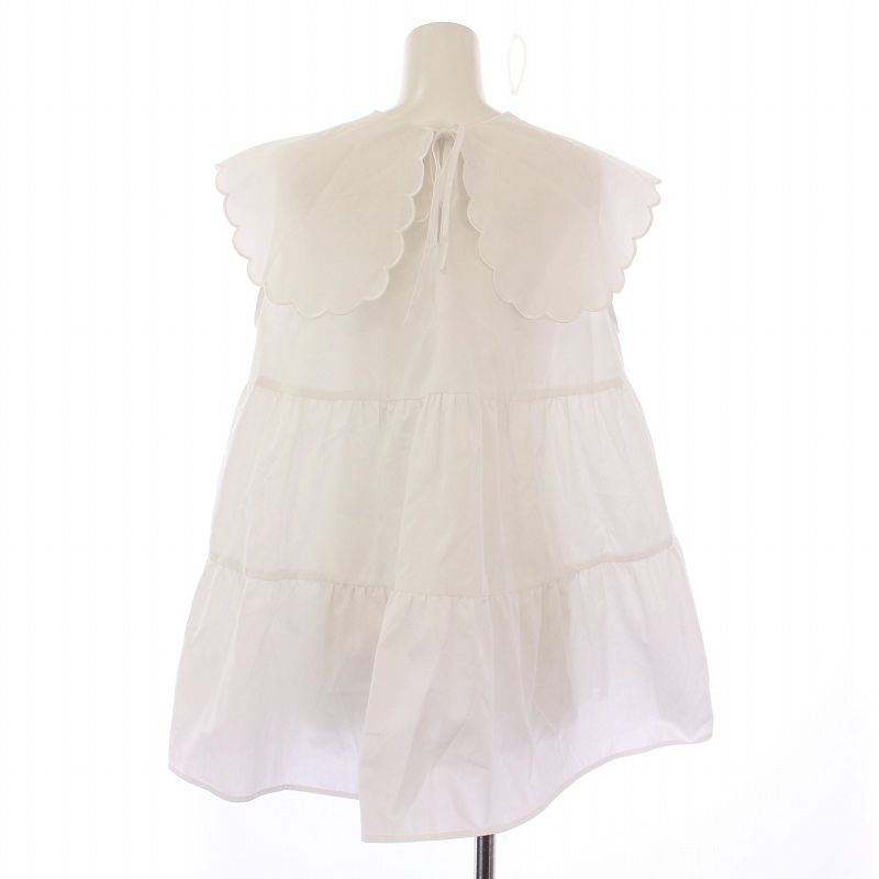 ヨリ yori 23SS スカラップカラーティアードブラウス シャツ
