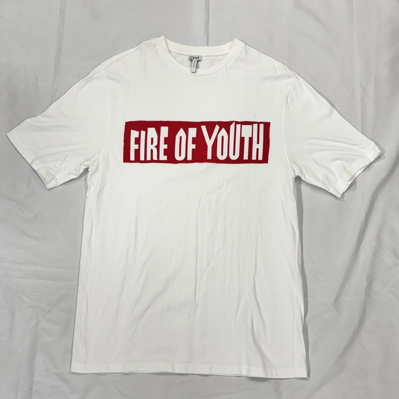 LOEWE FIRE OF YOUTH Tee White Lサイズ ロエベ ファイアオブユース T 