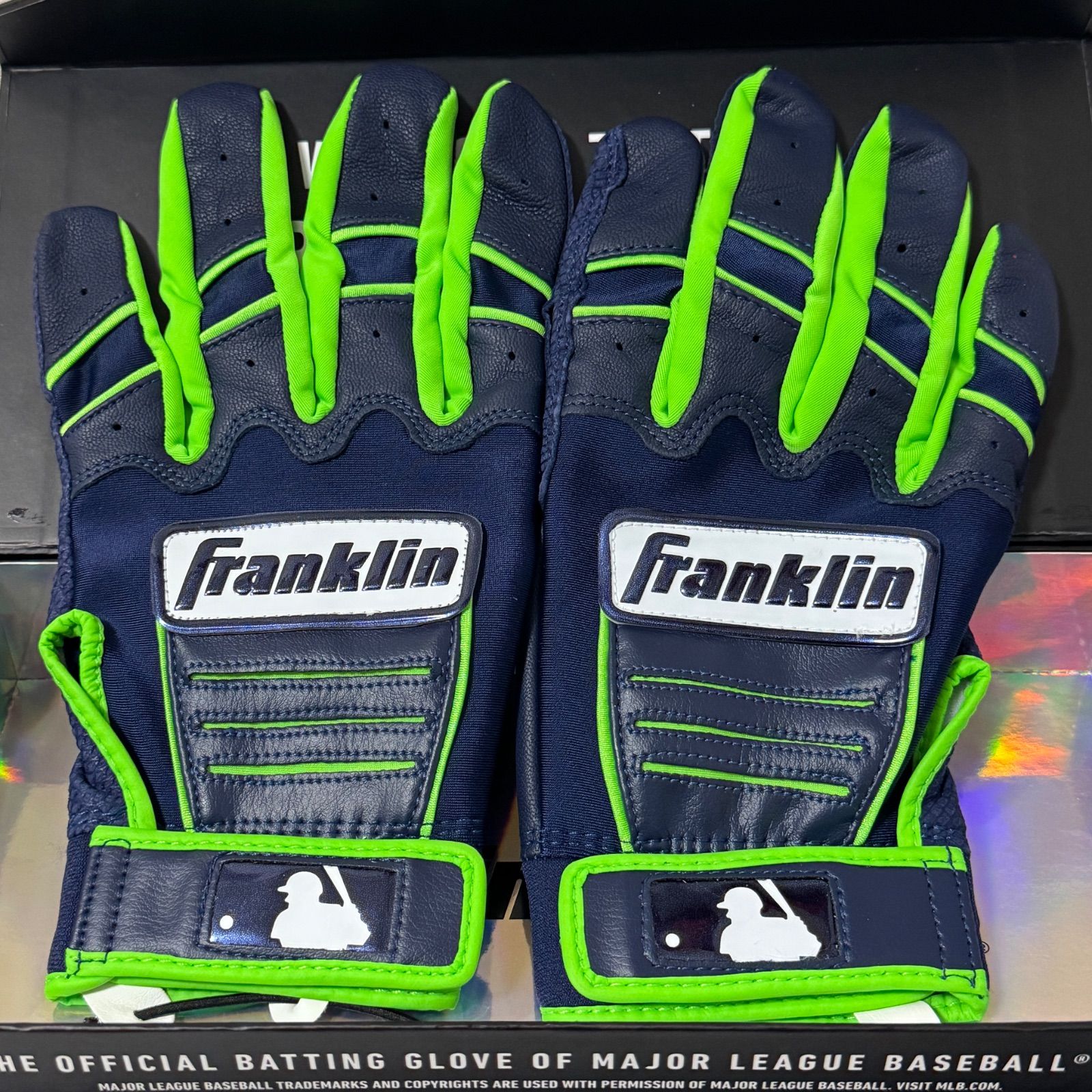 Franklin CFX Pro ネイビー ネオングリーン Mサイズ バッテ