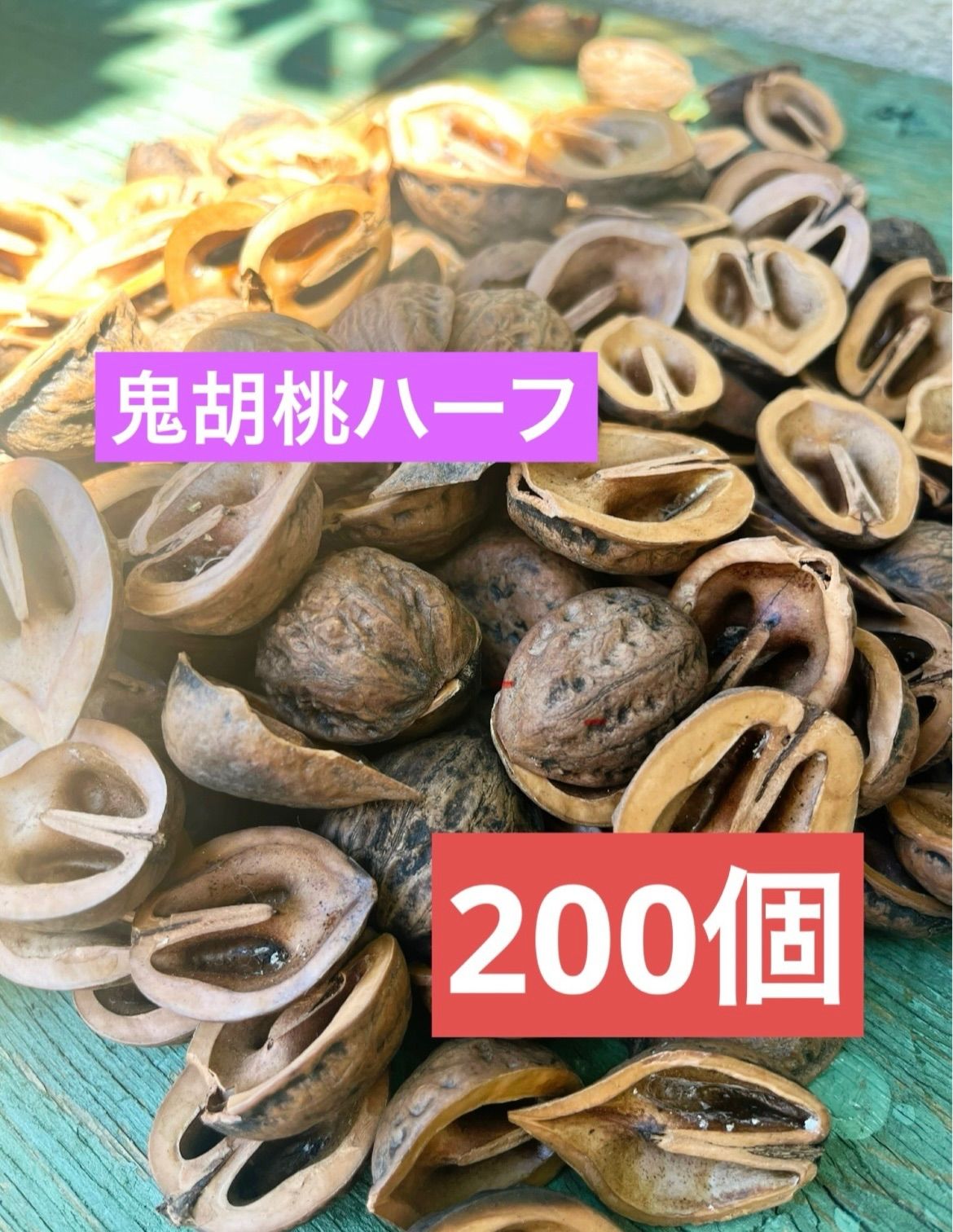 ⭐️高評価商品⭐️【お試し商品2】鬼くるみ殻 ハーフ 200個前後 約