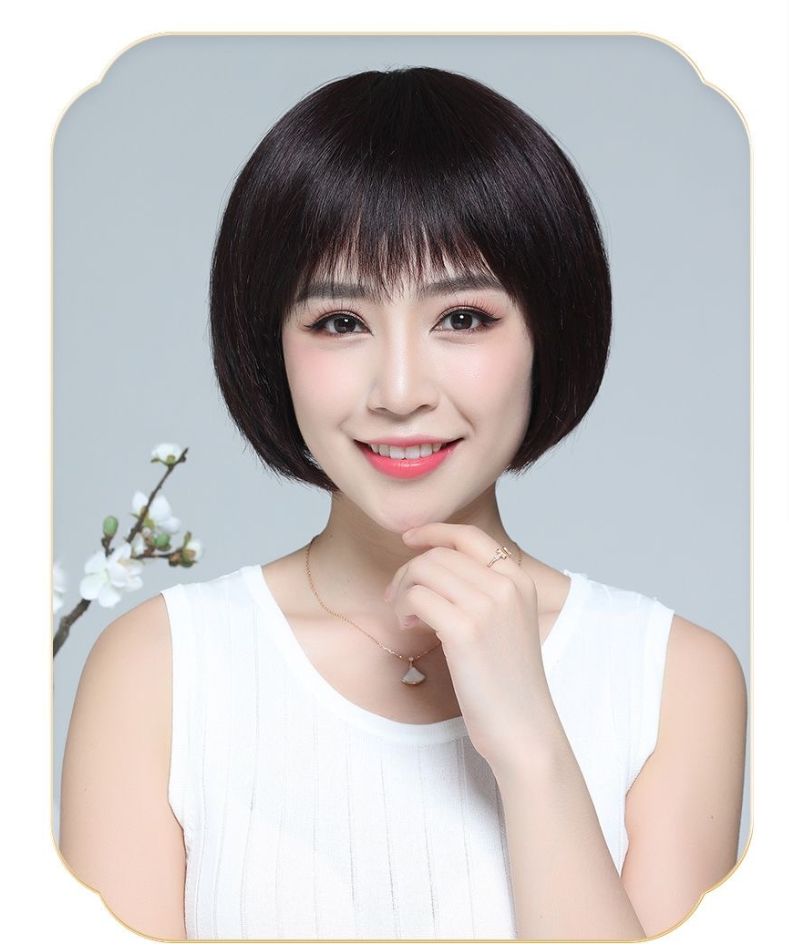 ウィッグ ショート 人毛100% 女性 医療用 自然 レディース 全3色 2