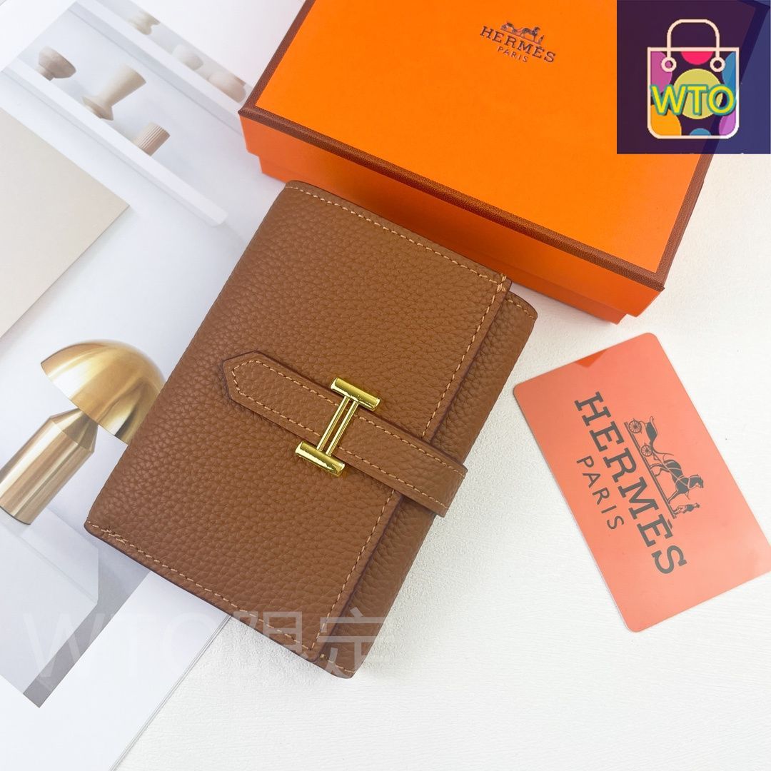 本日限定特価】Hermes Bearn ミニ財布 エプソムレザー ゴールド
