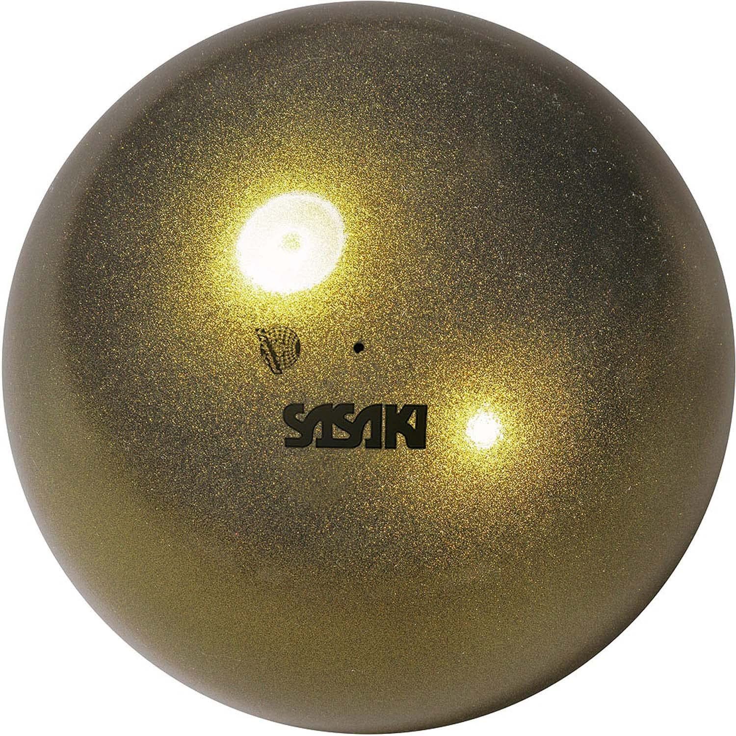SASAKI ササキ 新体操 手具 ボール 国際体操連盟認定品 メタリックボール 直径18.5cm ブラックゴールド BGD M207MF