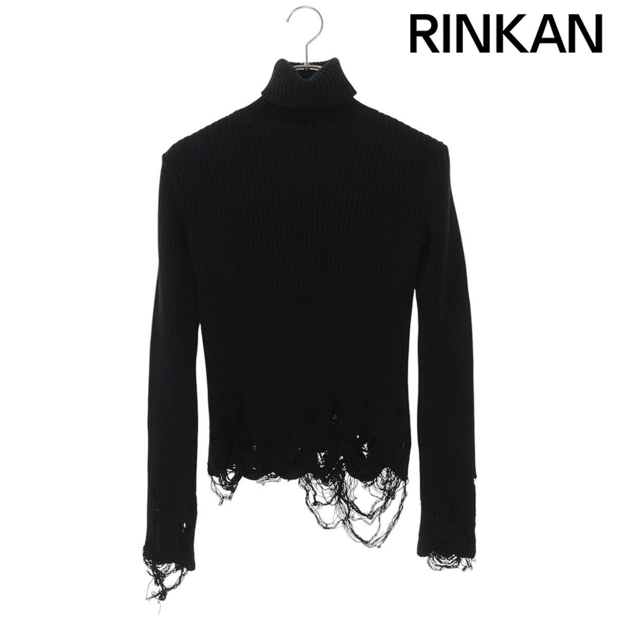 バレンシアガ 641776 T1583 ダメージ加工ハイネックニット レディース  