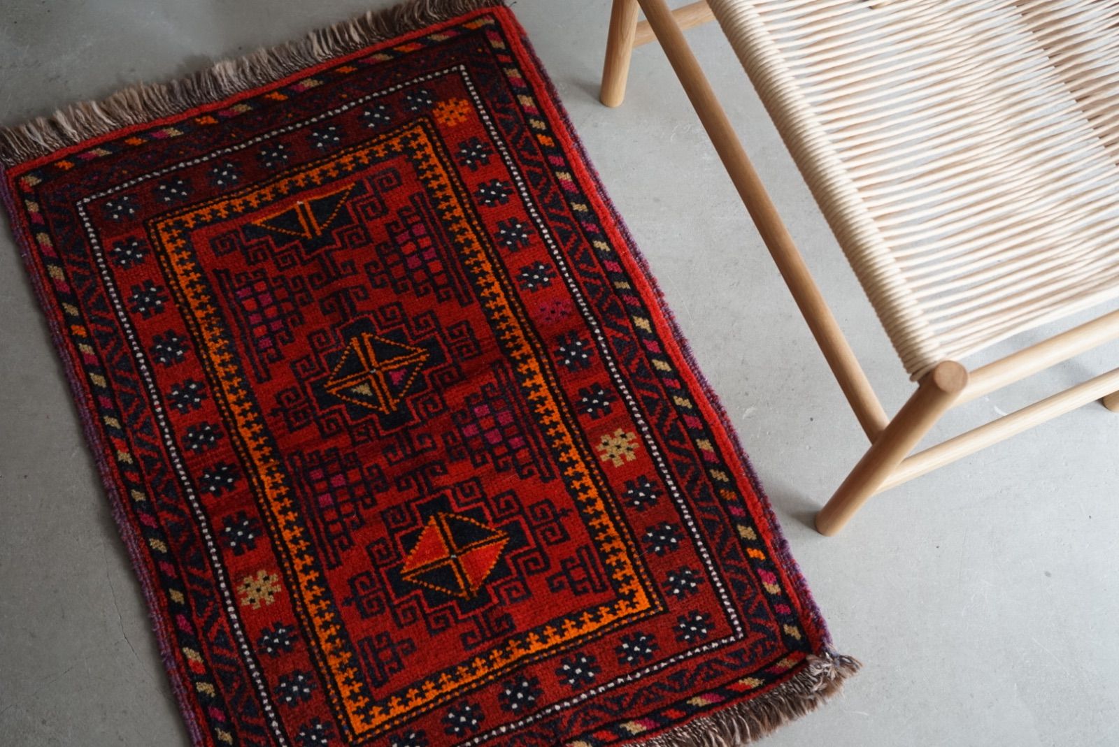 トライバルラグ アフガニスタン バルーチ 1970-1980年代 87×64.5cm No