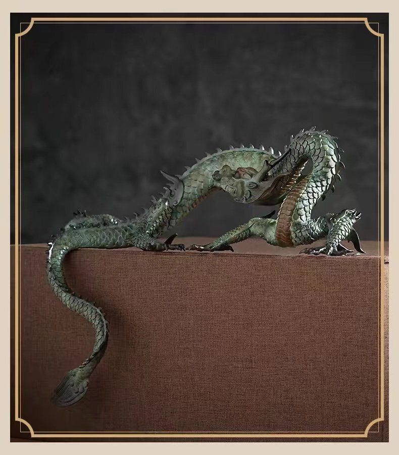 至 の金属工芸 龍置物 美術工芸 干支 辰年 ドラゴン 風水 金運 開運 飾り物