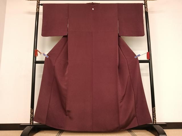 平和屋着物○染色作家 草野一騎 小紋 葡萄蔦の葉文 金彩 正絹