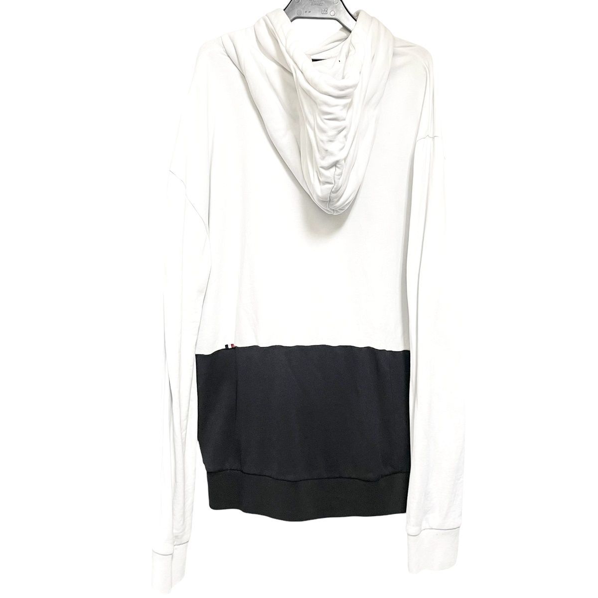 中古】 MONCLER モンクレール ロゴバイカラープルオーバーパーカー  