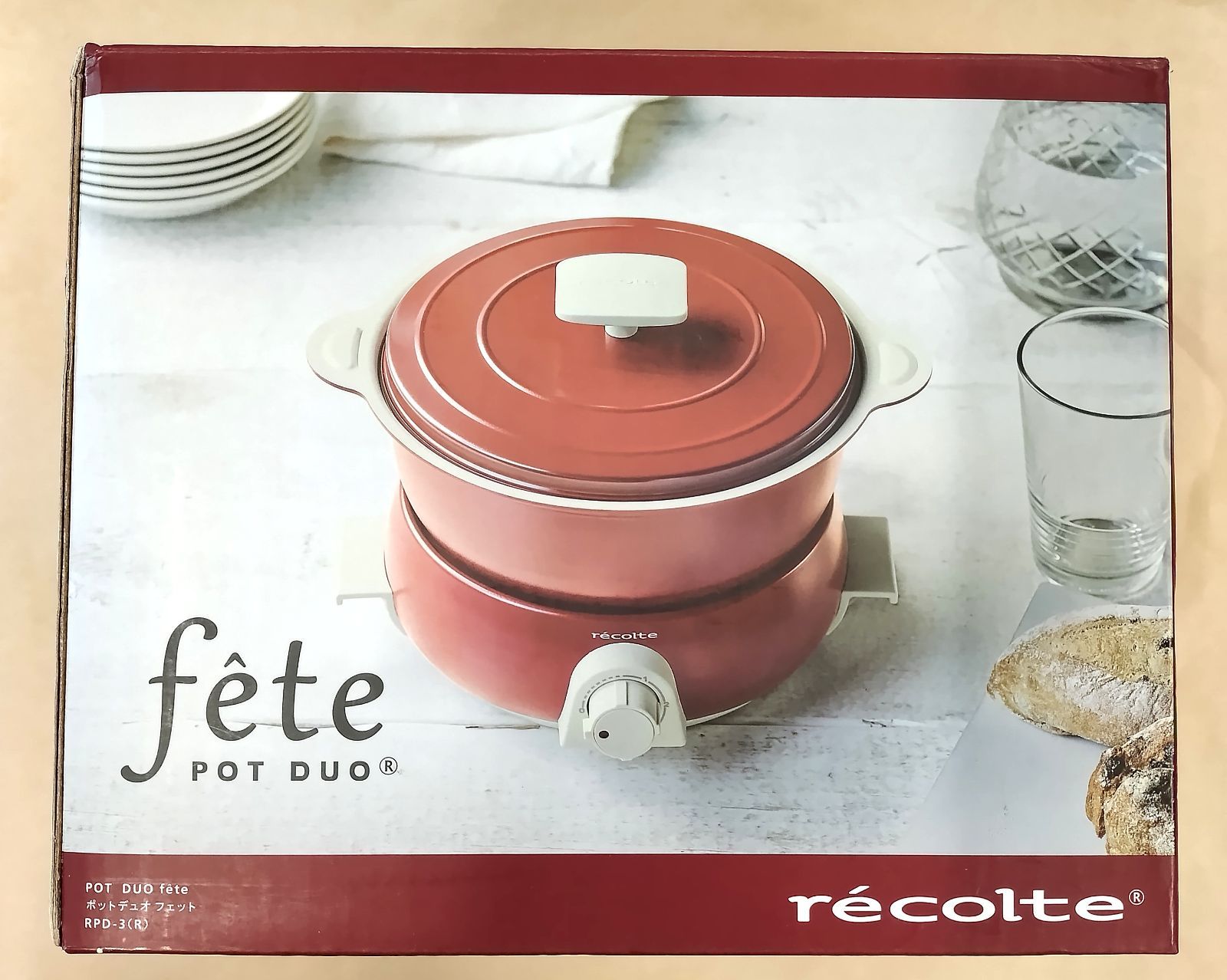 レコルト ポットデュオ フェット RPD-3 recolte POT DUO fete (レッド