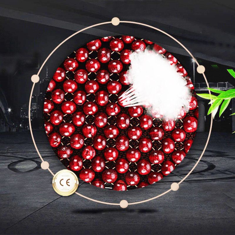 夏用通気性クッション、夏の万能木製ビーズ竹スライスカーシート