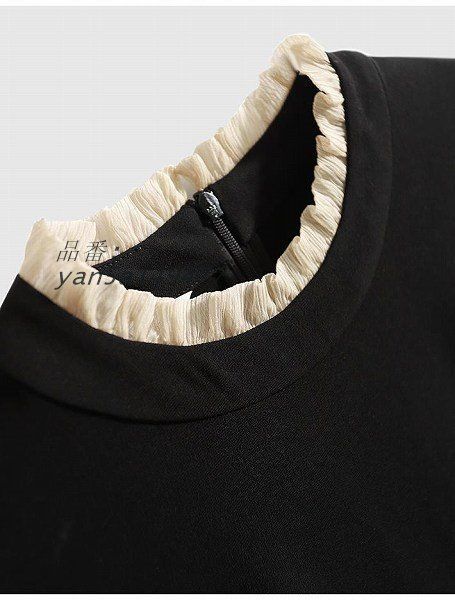 ひざ下丈 フリル